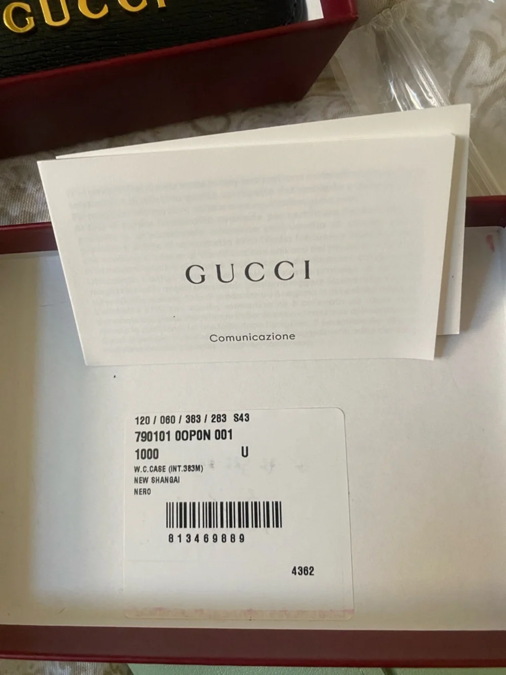 Gucci Black and White Printed Receipt Style Card - Picture 8 of 8